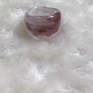 Italian blown glass ring